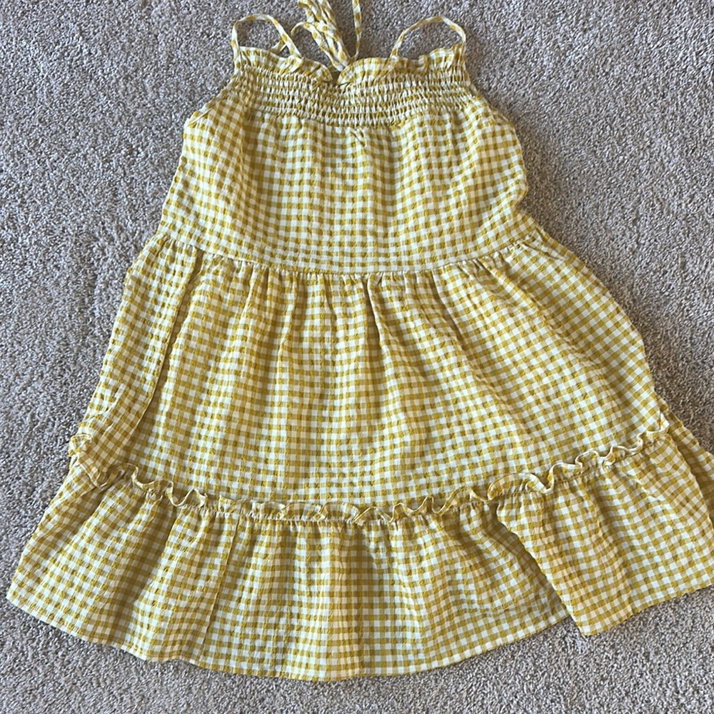 Urban Outfitters Mustard Checkered Dress